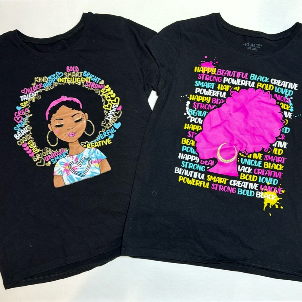 Two Children’s Plane Black graphic Tee-shirts, size Large (10/12)